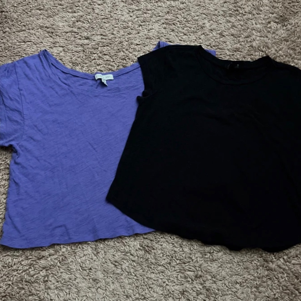 Purple & Black Basic Crop Tee Bundle